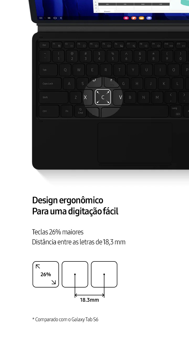 Capa Teclado Tab S7 | Samsung Brasil