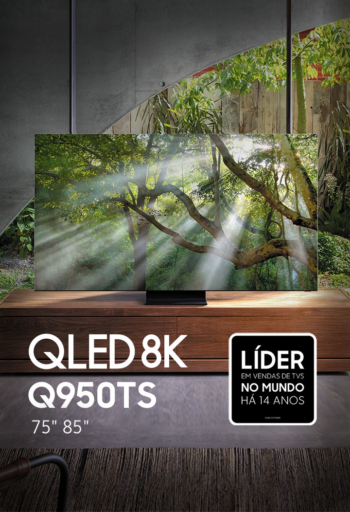 Samsung Smart TV QLED 8K Q950TS 75", Tela Infinita, Processador com IA