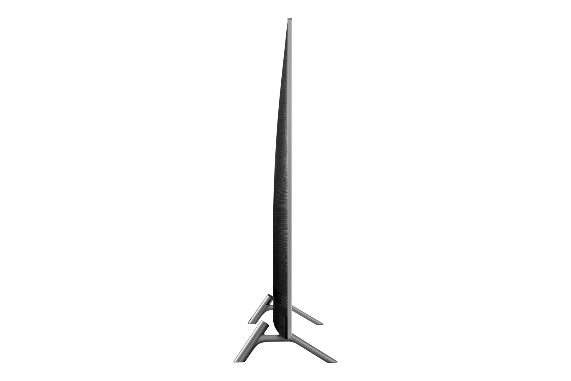 Nova QLED TV 2018 Samsung Q6FN 65" UHD 4K Lateral Esquerda Prata QN65Q6FNAGXZD
