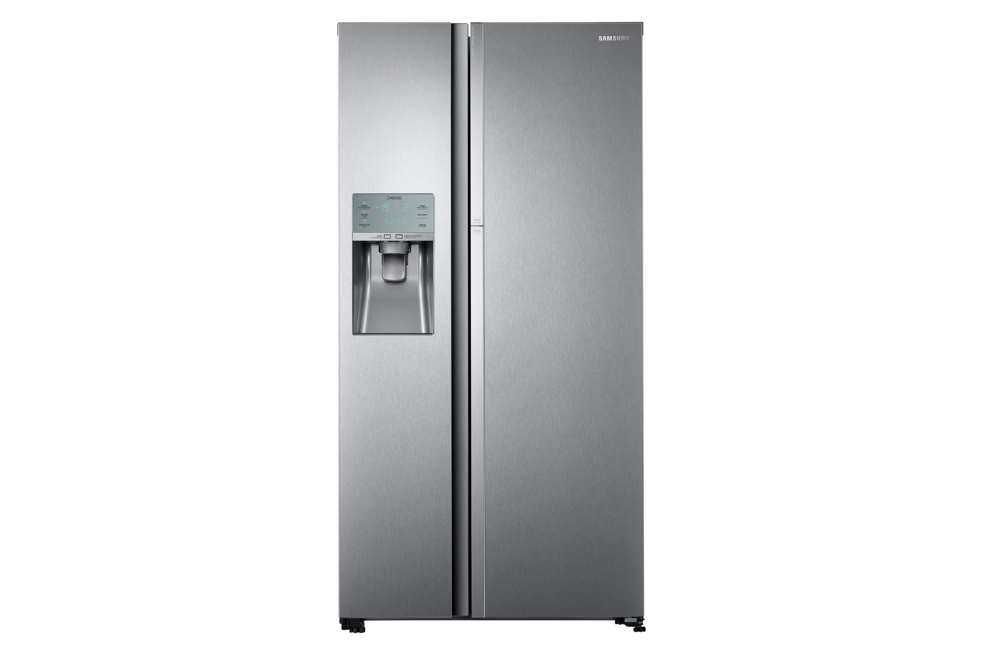 サム Geladeira Side by Side Food Showcase Inox Look 575L com tecnologia