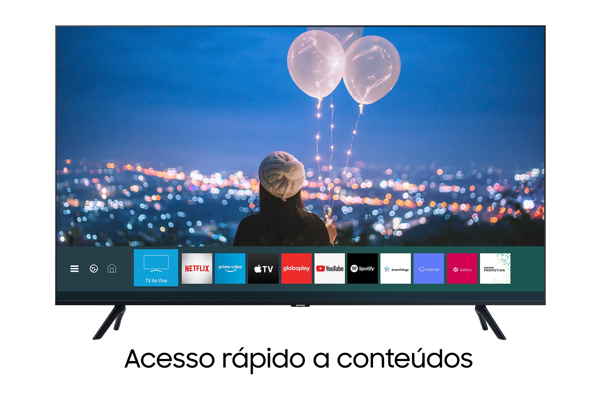 Samsung Smart TV Crystal UHD TU8000 55" 4K 2020, Borda Infinita