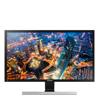 Monitor LED Ultra HD 4K Samsung 28" Frente Preto LU28E590DS/ZD