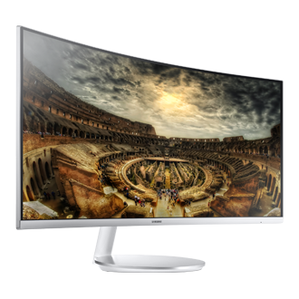 34" Monitor Samsung Curvo com Tecnologia de Pontos Quânticos Detalhe Branco LC34F791WQLXZD