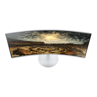 34" Monitor Samsung Curvo com Tecnologia de Pontos Quânticos Detalhe Branco LC34F791WQLXZD