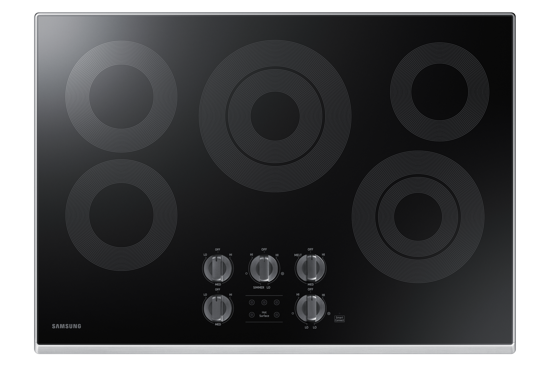Image of Samsung 30  5-Element Smart Electric Cooktop with Knob Controls