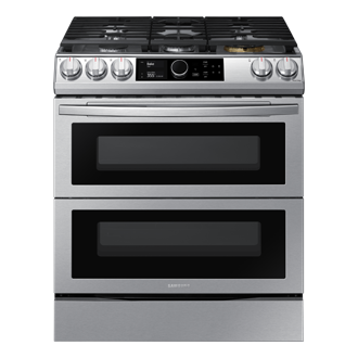 30" Dual Fuel Double Oven Range: NY63T8751SS | Samsung Canada