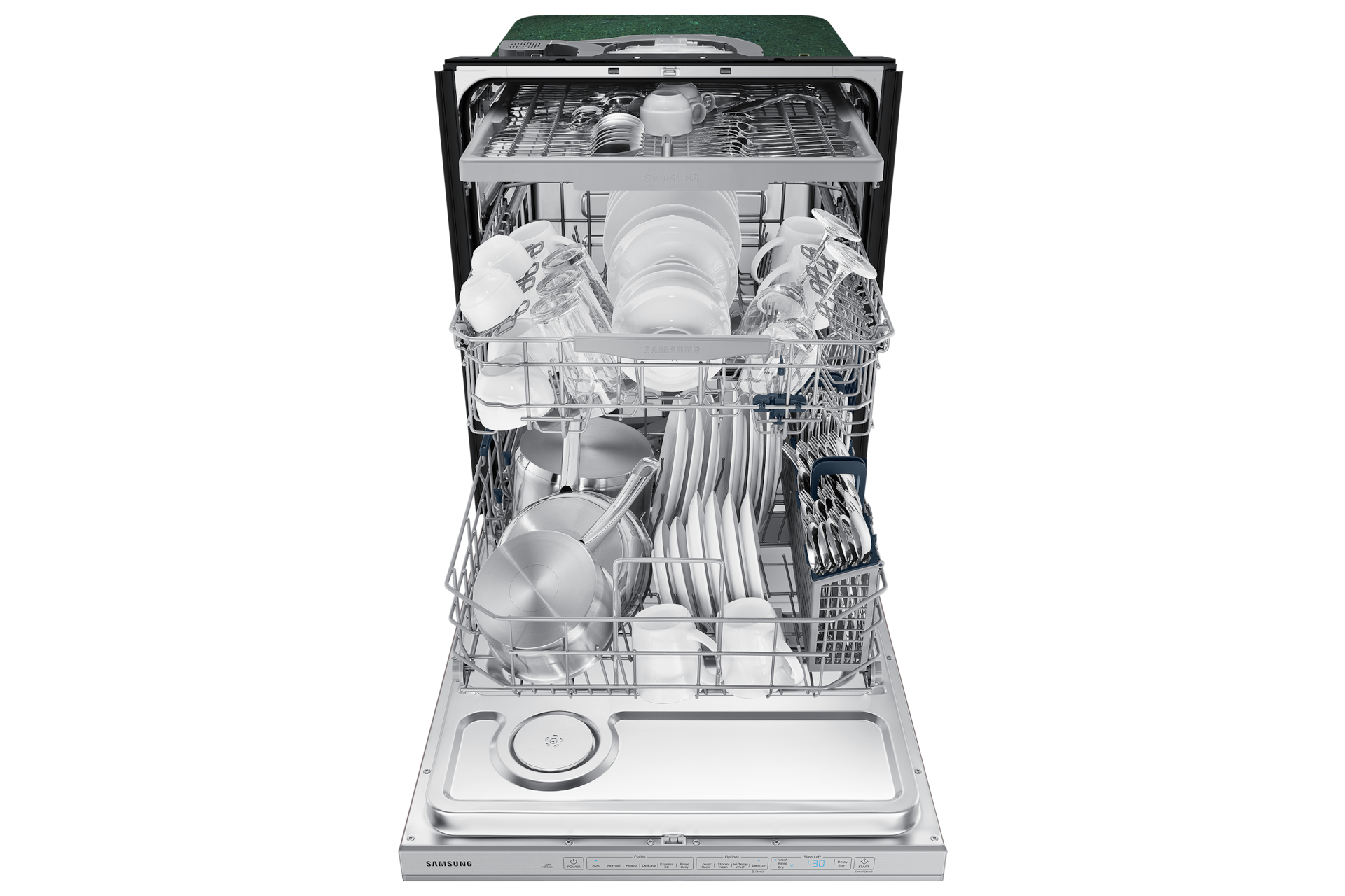 top-perspective silver