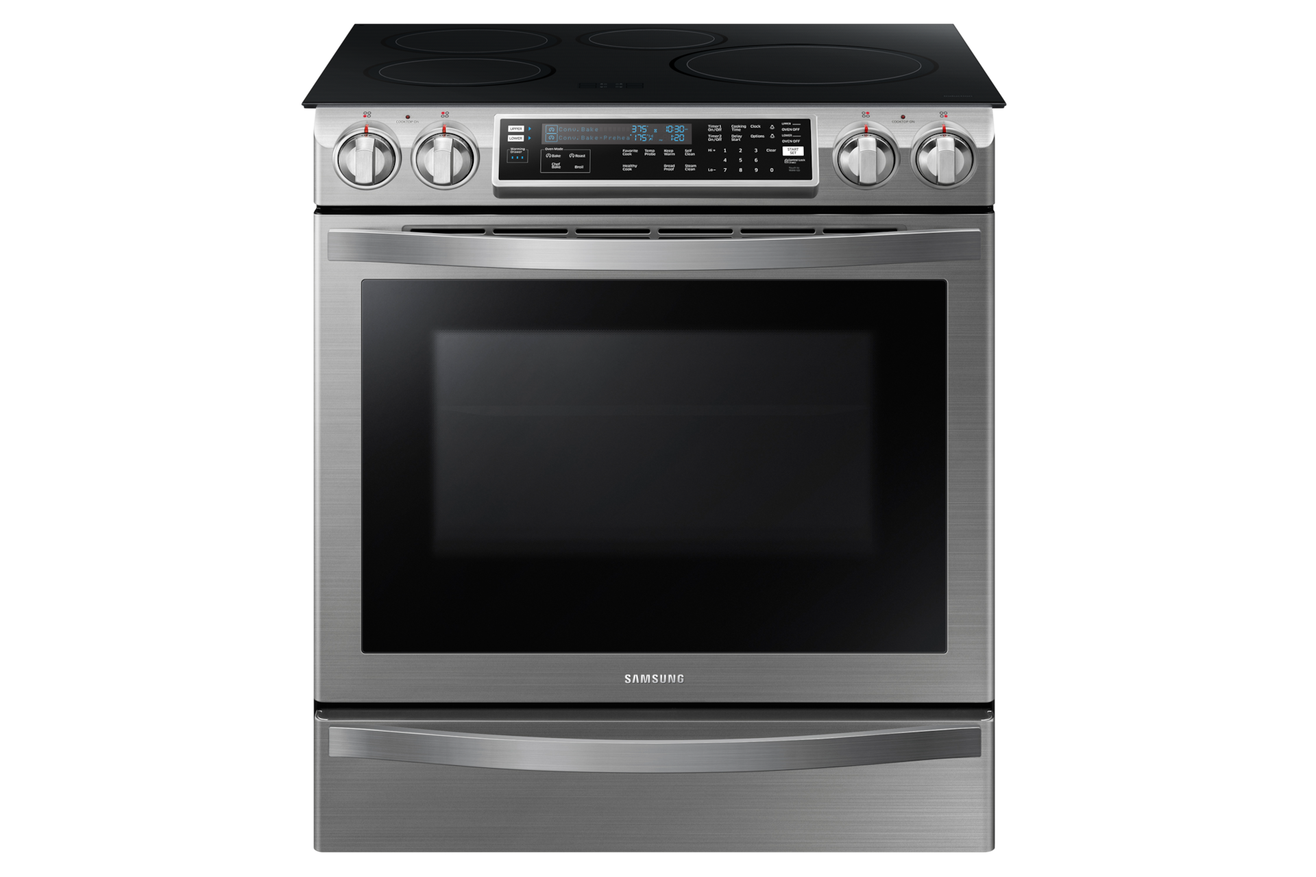 Ne58h9970ws Induction Range With Virtual Flame Technology 5 8 Cu