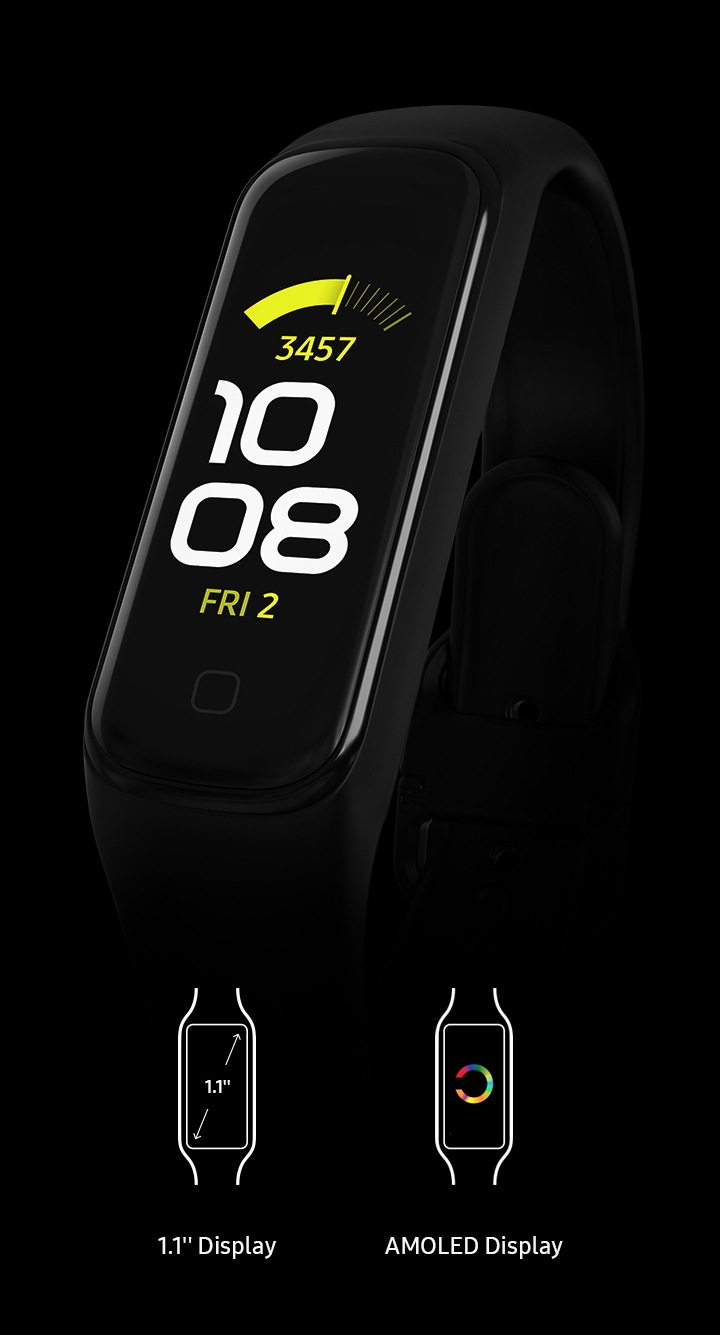 SAMSUNG Galaxy Fit 2 Bluetooth Fitness Tracking Smart Band – Black