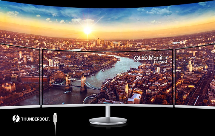 Moniteur Samsung 34 Pouces Curved Serie 7 Blanc (LC34J791WTMXZN