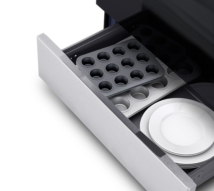 Convenient extra built-in storage space