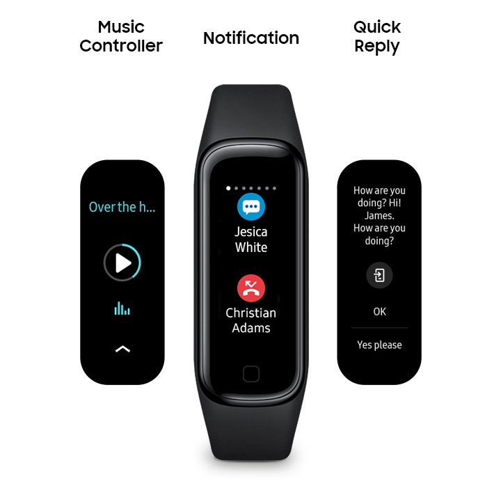 SAMSUNG Galaxy Fit 2 Bluetooth Fitness Tracking Smart Band – Black