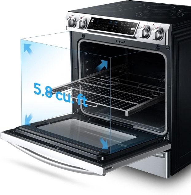 Samsung NE58F9710WS Electric Range, 5.8 cu.ft Samsung CA