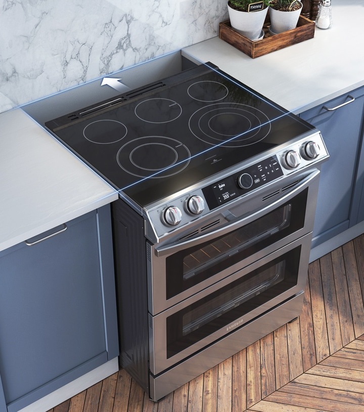 6.3 cu.ft. Electric Range with Flex Duo™ and Air Fry in Black Stainless