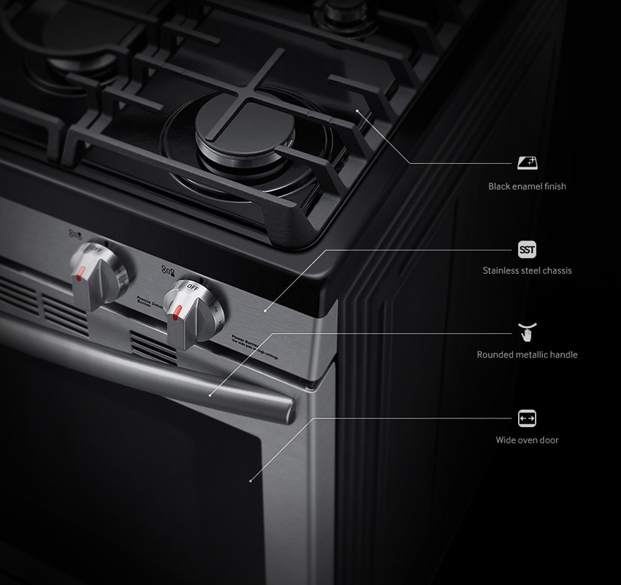 Samsung NX58H5600SS Gas Range, 5.8 cu.ft | Samsung CA