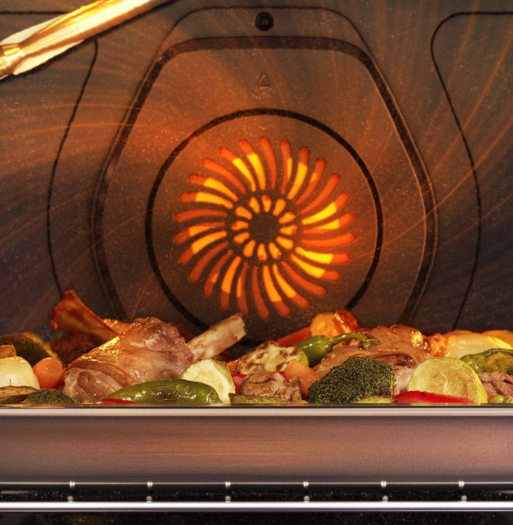 Totally even heat for even fast cooking