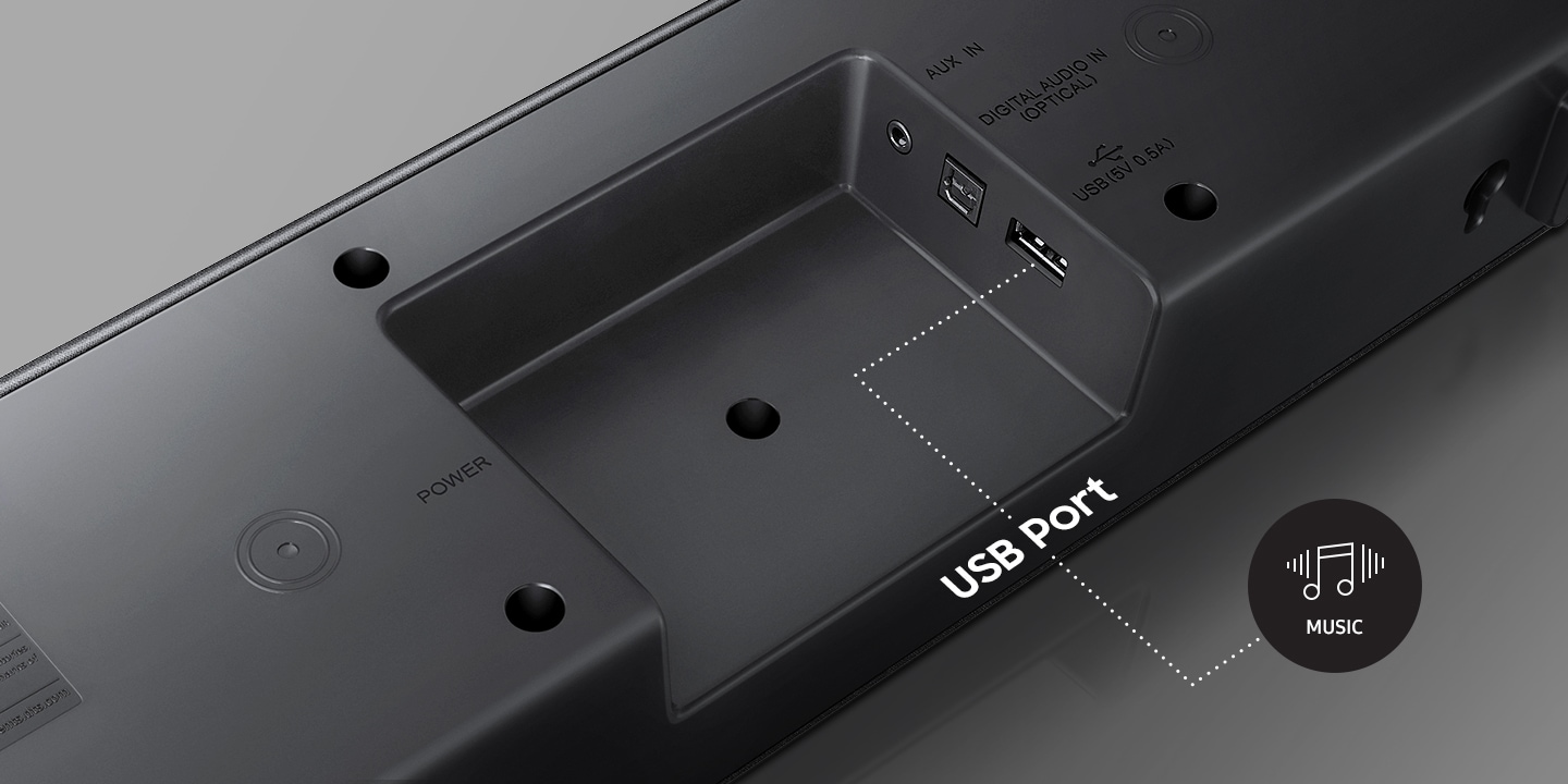 Play your music with a built-in USB port