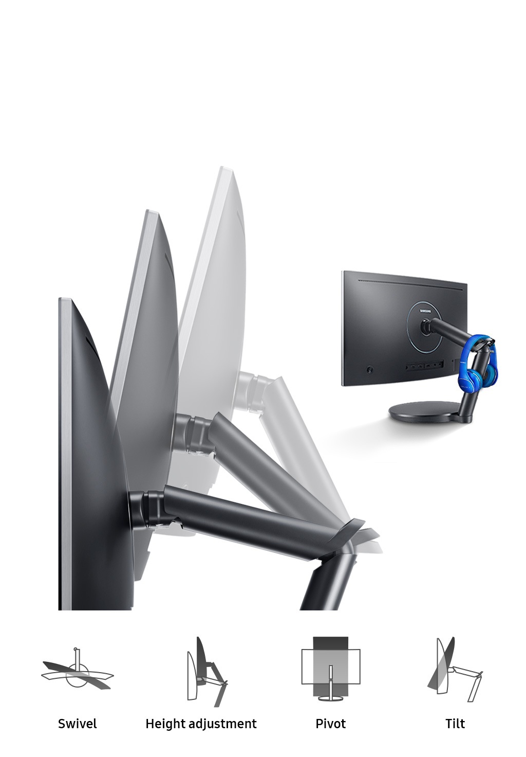 Samsung 27" Curved Gaming Monitor with superfast response time