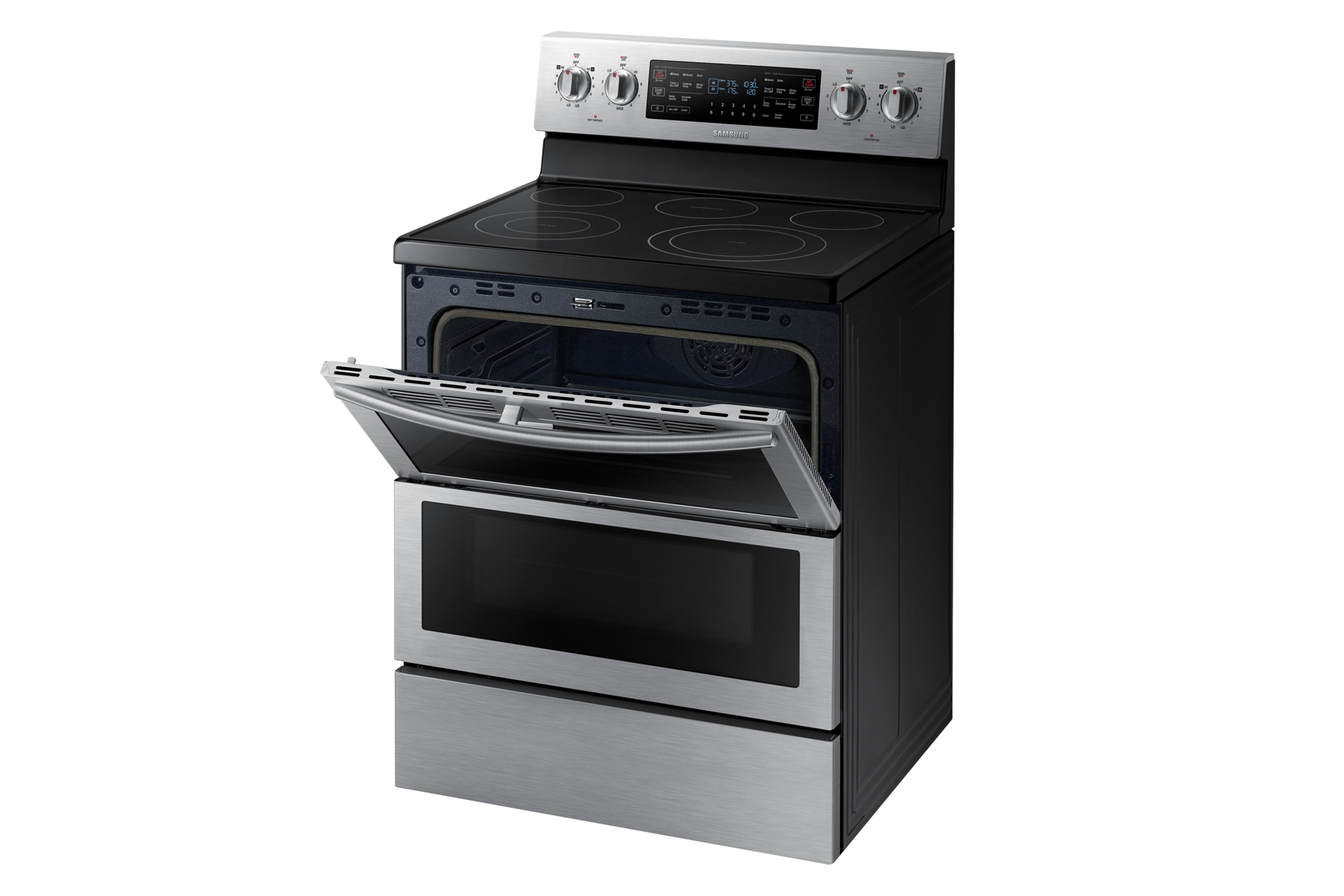 Double Door Half Open Silver