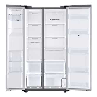 front-open-without-food Platinum Silver