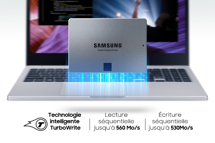 Disque SSD interne 870 QVO 4TB SATA de 2,5 po de Samsung (MZ