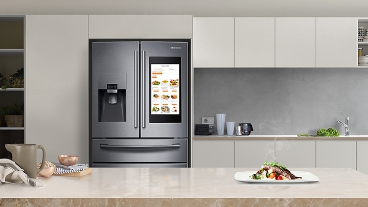 Réfrigérateur Samsung à écran tactile, portes Françaises, Energy