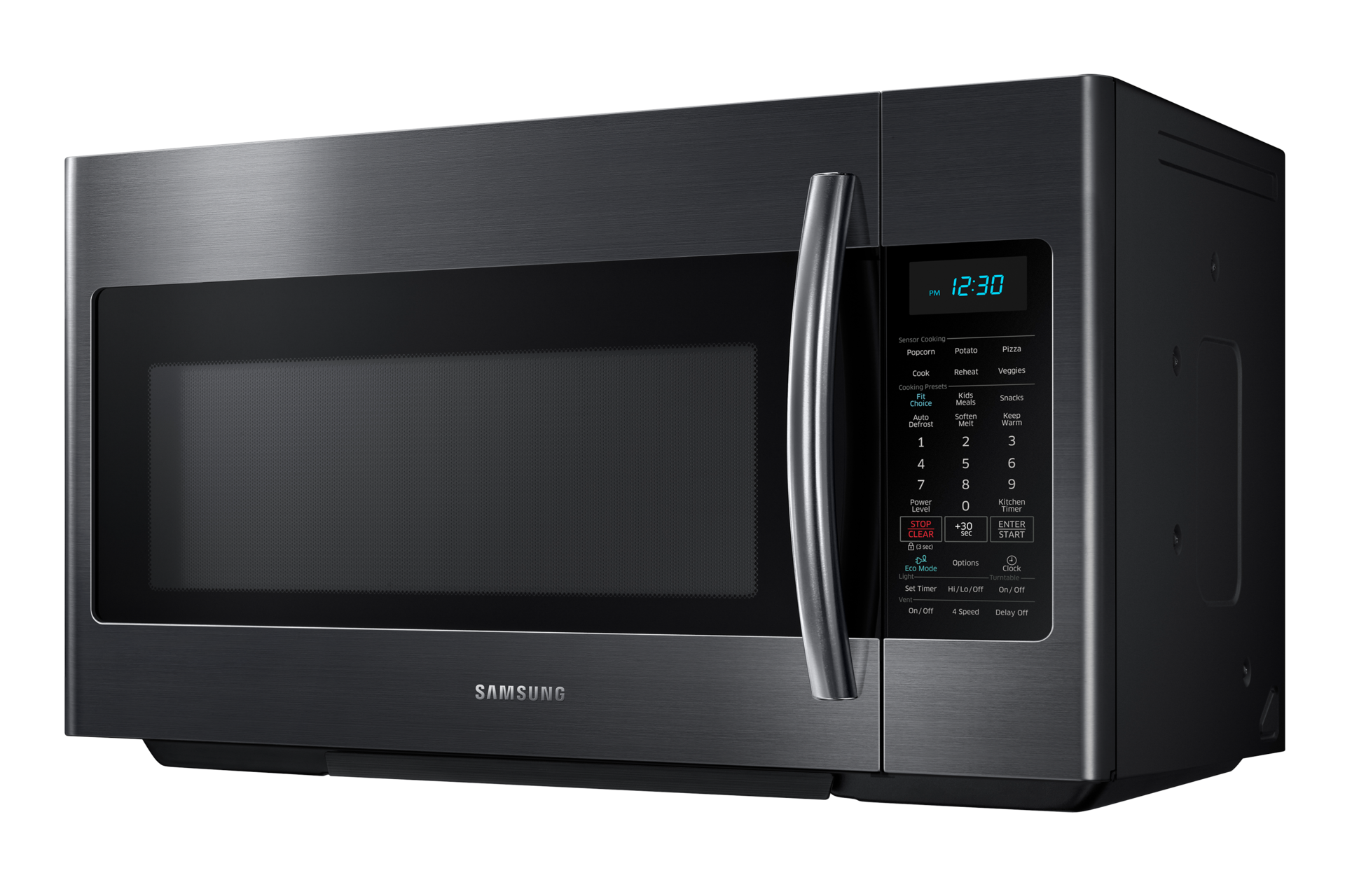 ME18H704SFG Four à microondes à hotte intégrée en acier inoxydable noir de 1,8 pi³