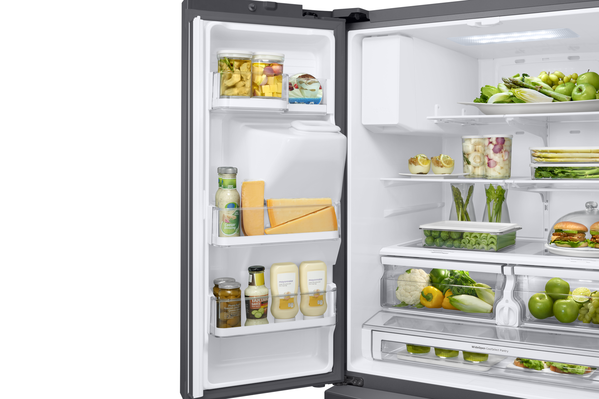 new-ice-maker-ice-max--l-door-bins-flip-up-shelf-lighting black