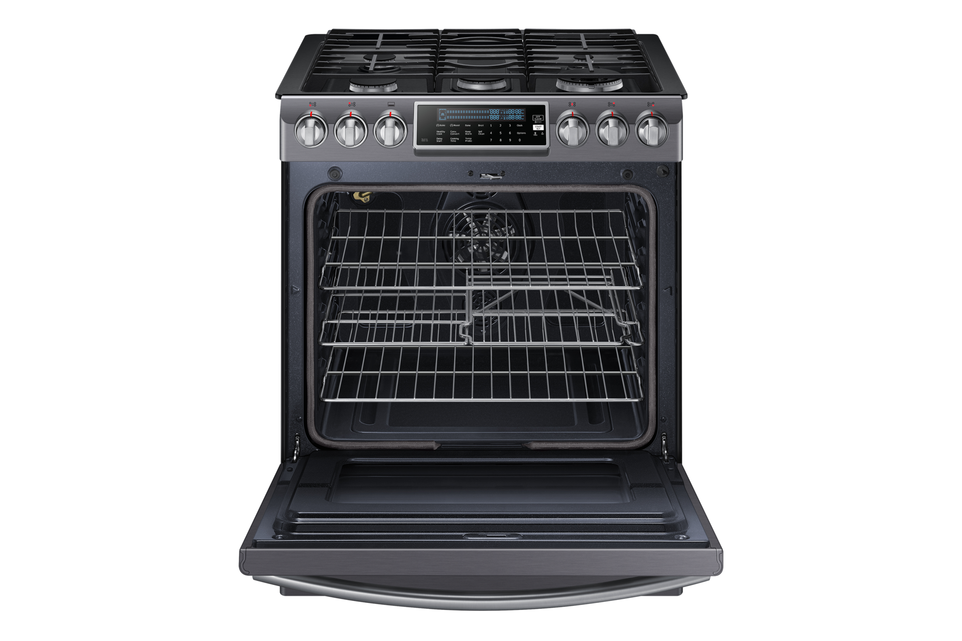 Samsung NX58K9500WG Gas Range with 18K Dual Power Burner, 5.8 cu.ft