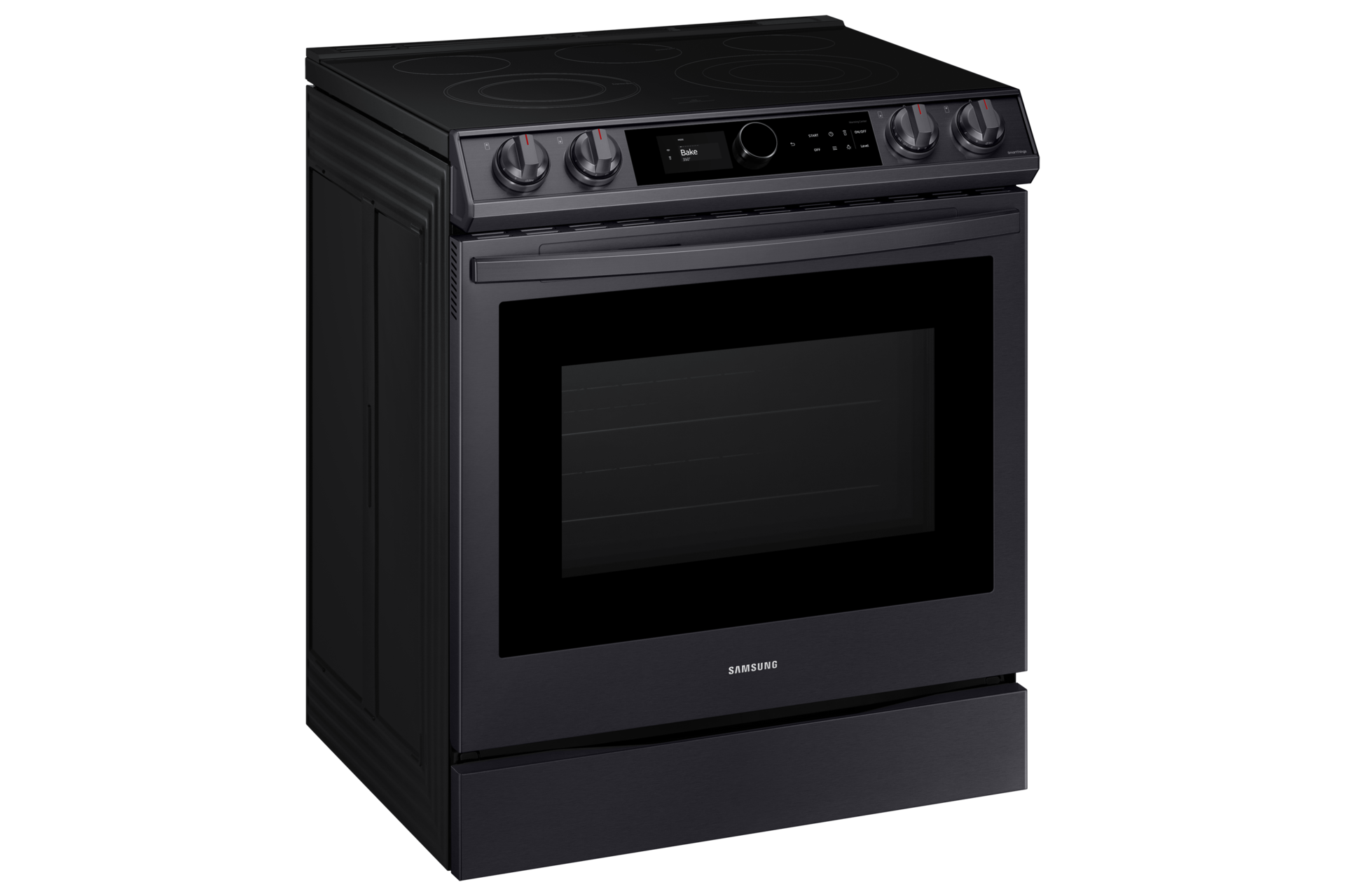 Samsung 6.3 Cu. ft. Slide-in Electric Range with Smart Dial & Air Fry, Black Stainless Steel - NE63T8711SG