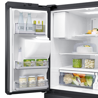 new-ice-maker-l-door-bins-flip-up-shelf-lighting black