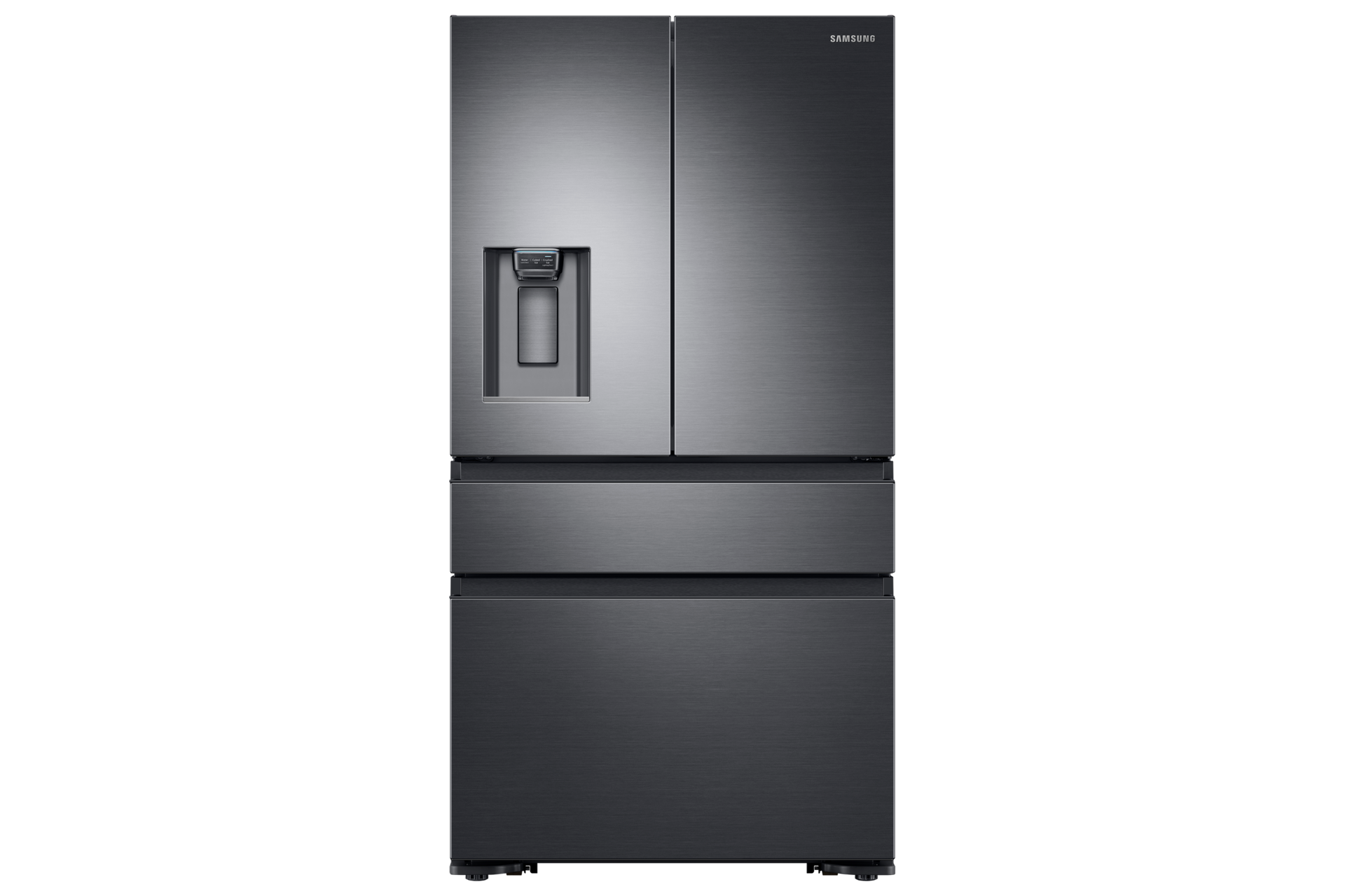 22.6 cu. ft. Counter Depth 4-Door French Door Refrigerator in Black