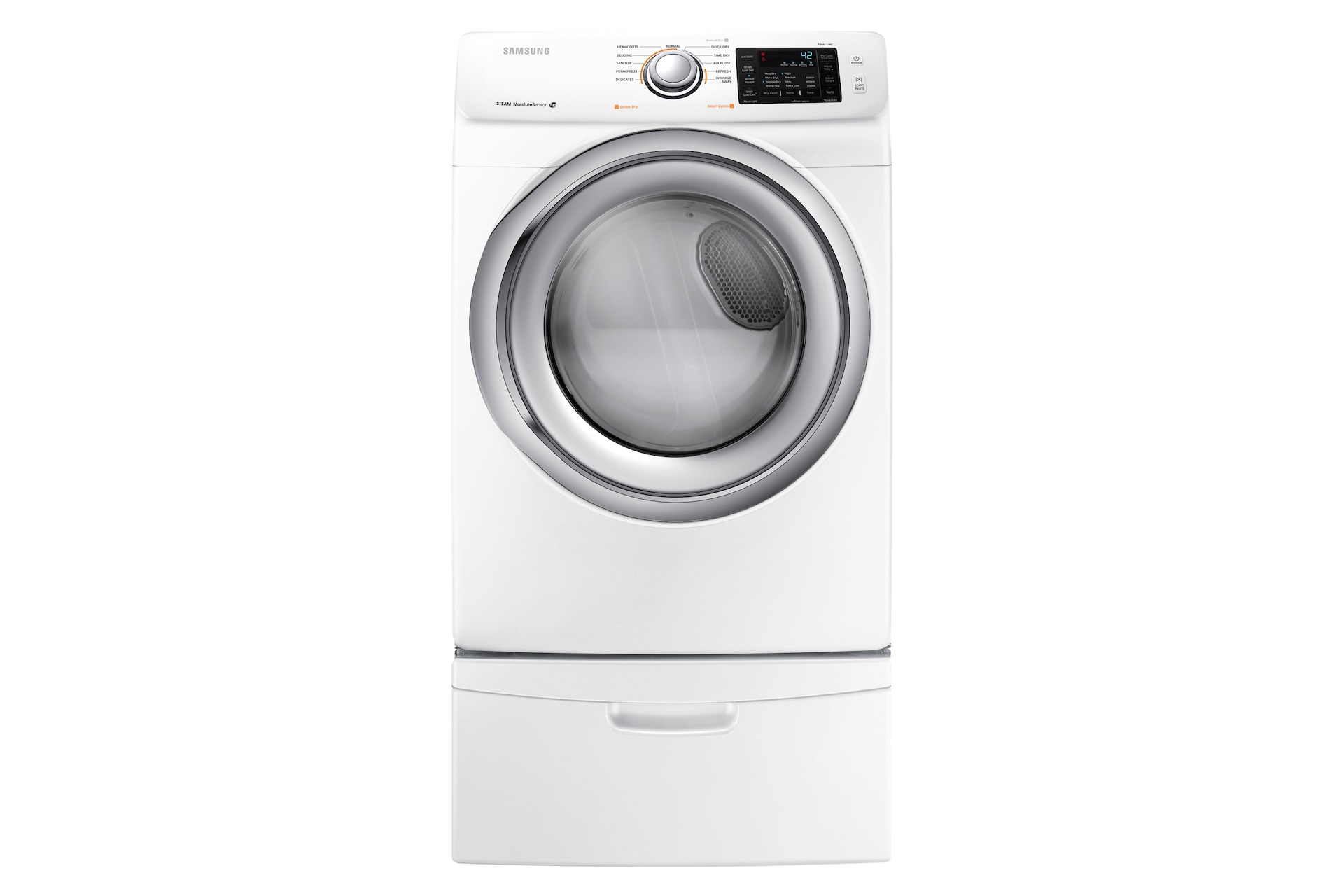 DV42H5200EW Electric FrontLoad Dryer with Smart Care, 7.5 cu.ft