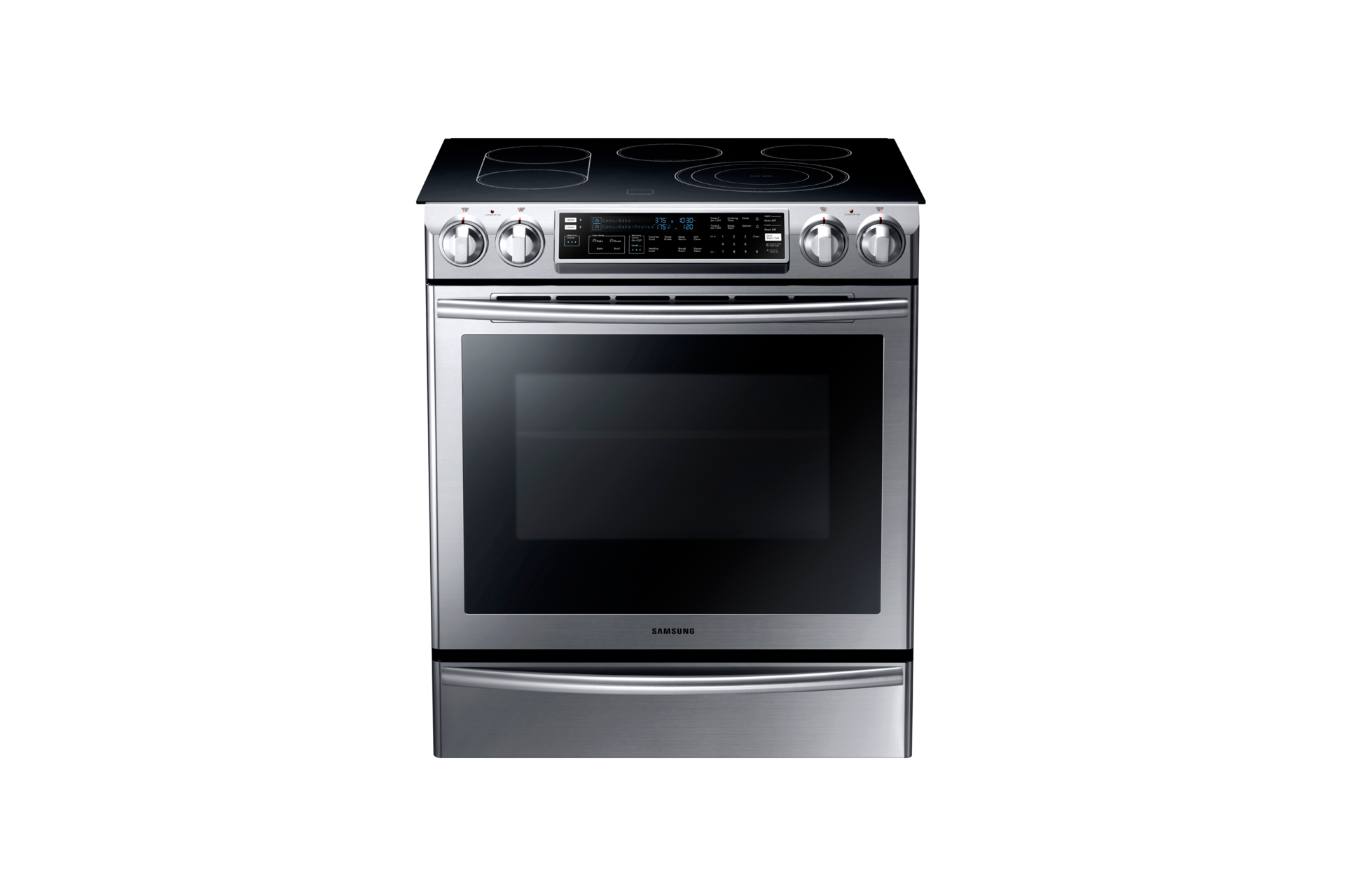 Samsung NE58F9710WS Electric Range, 5.8 cu.ft Samsung CA