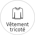 Image d’un vêtement tricoté - introduit par le hublot d’ajout.