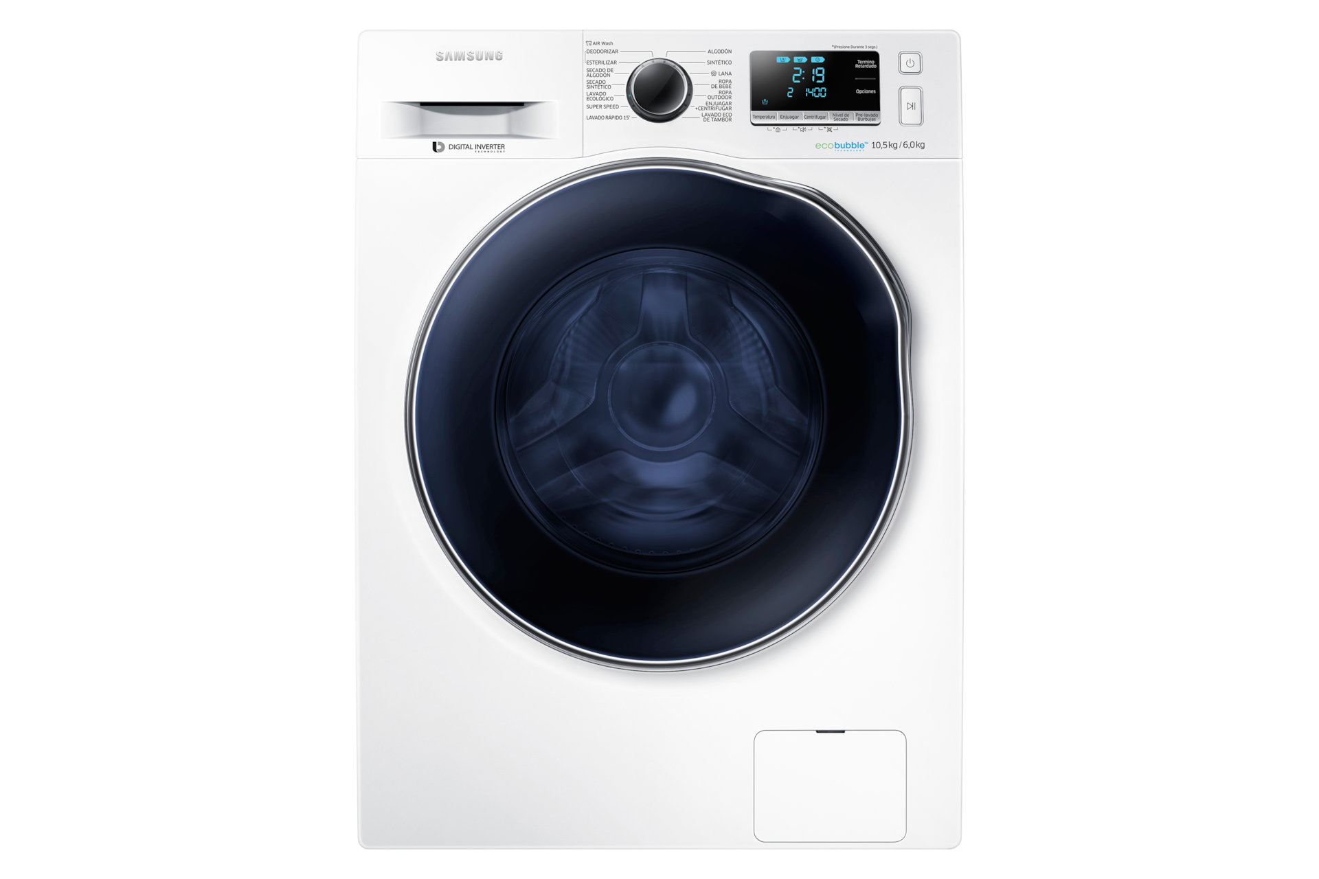 Lavadora Secadora Samsung de 10.5/6 Kilos. Modelo WD10J6410AX/ZS. :: Outlet  DeNony SpA