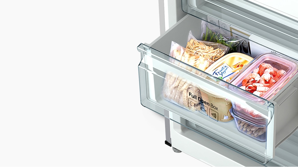 Caja completamente abierta (congelador)