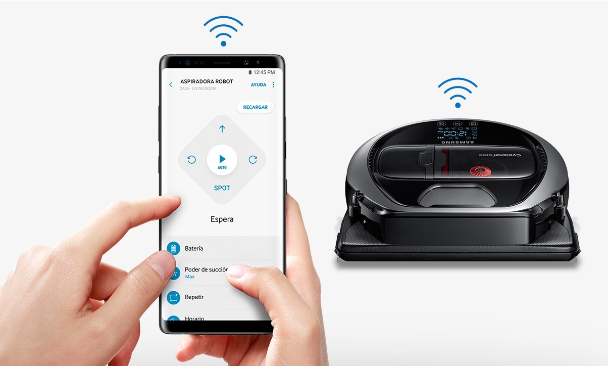 SAMSUNG Aspiradora Robot Samsung Trapeadora Powerbot Conexión Wi