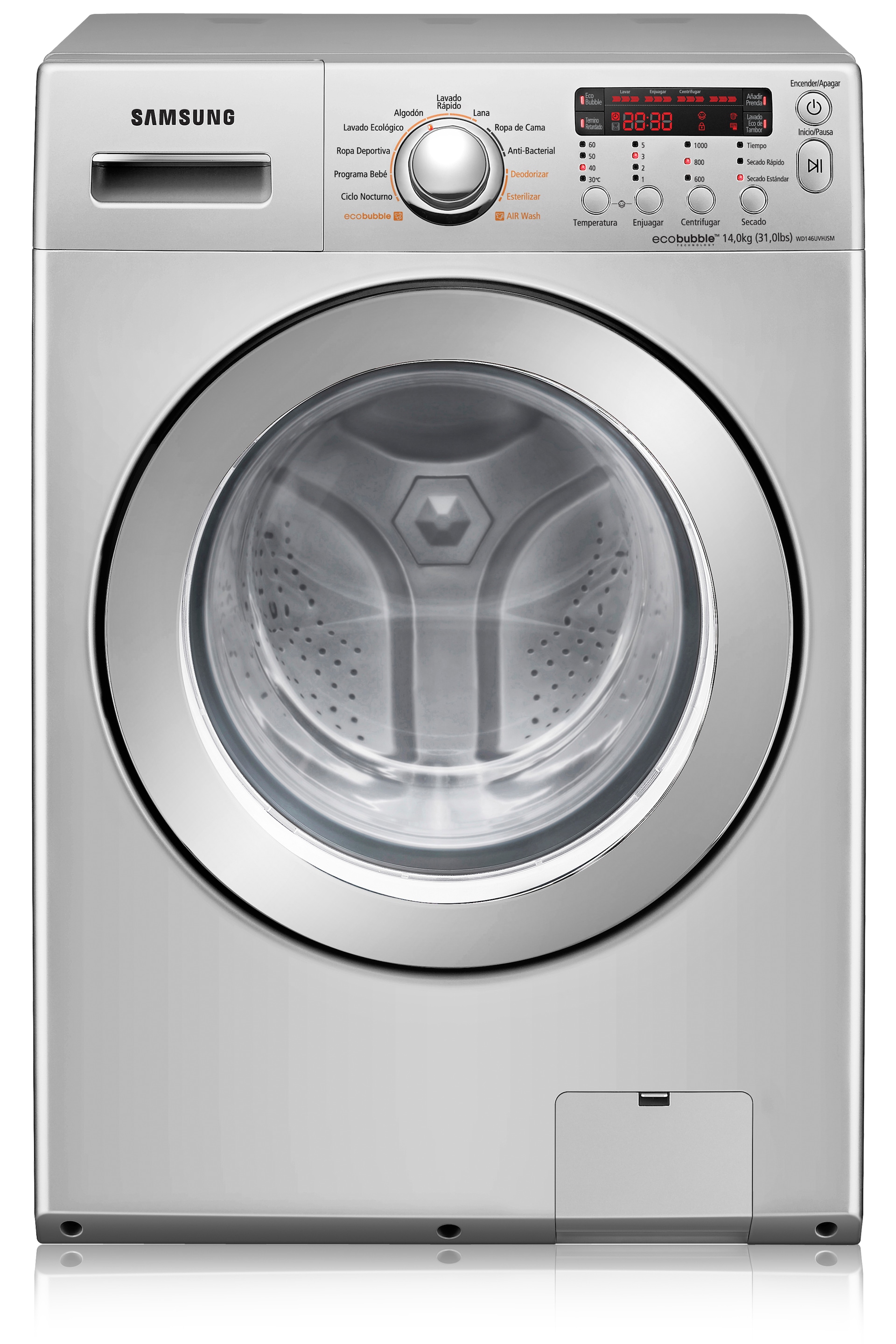 Lavadora Samsung 11Kg | Lavado y Secado 2-en-1 | Eco Bubble™ | Gris