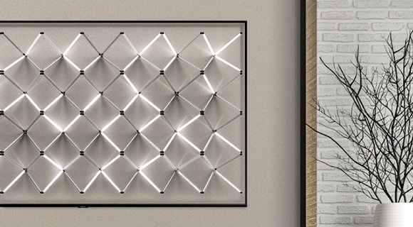 您的屏幕可设置为与房间装饰匹配的交互式背景。