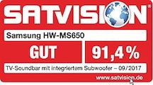 Satvision, Gut (91,4%), Ausgabe 09/2017, zur HW-MS650, Einzeltest
