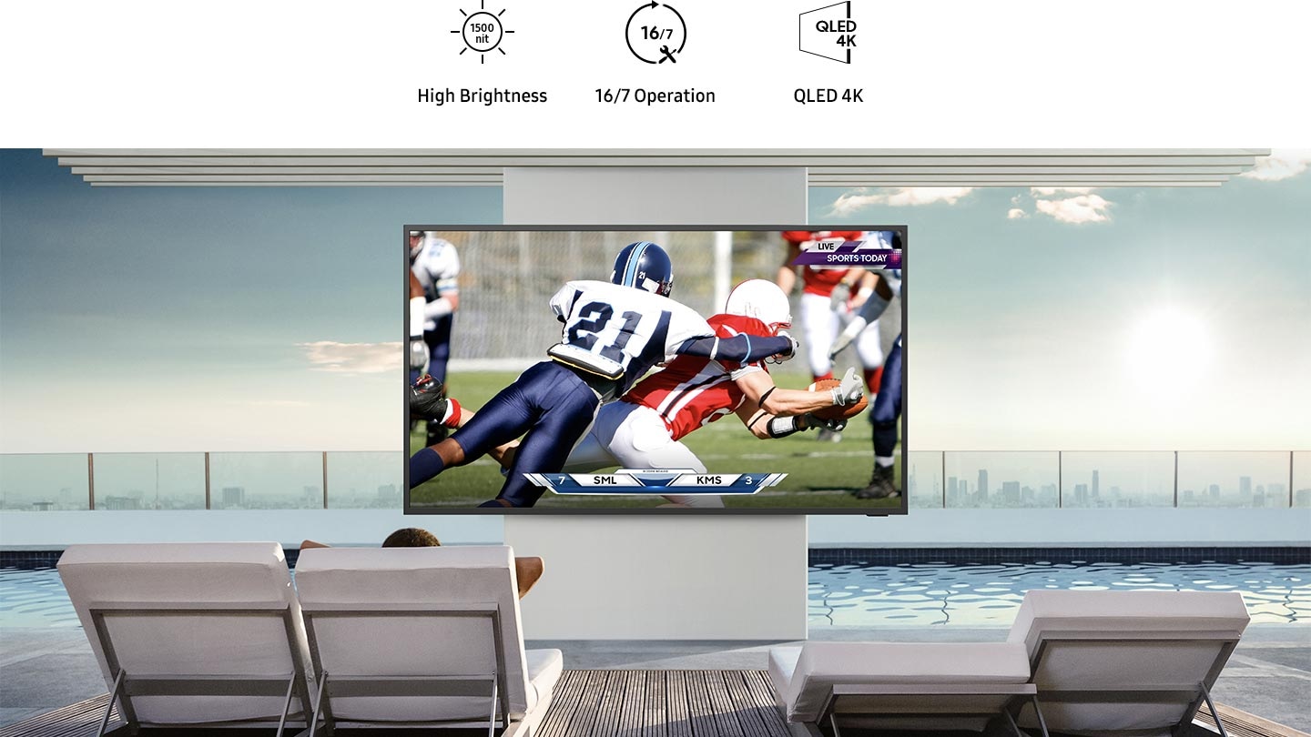 Bright and brilliant – 4K QLED outdoor TV