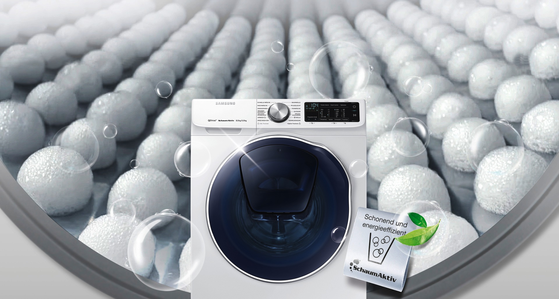 SchaumAktiv â schonend und energieeffizient Waschen