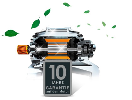 Digital Inverter Motor mit 10 Jahren Garantie - Langlebig, sparsam und leistungsstark