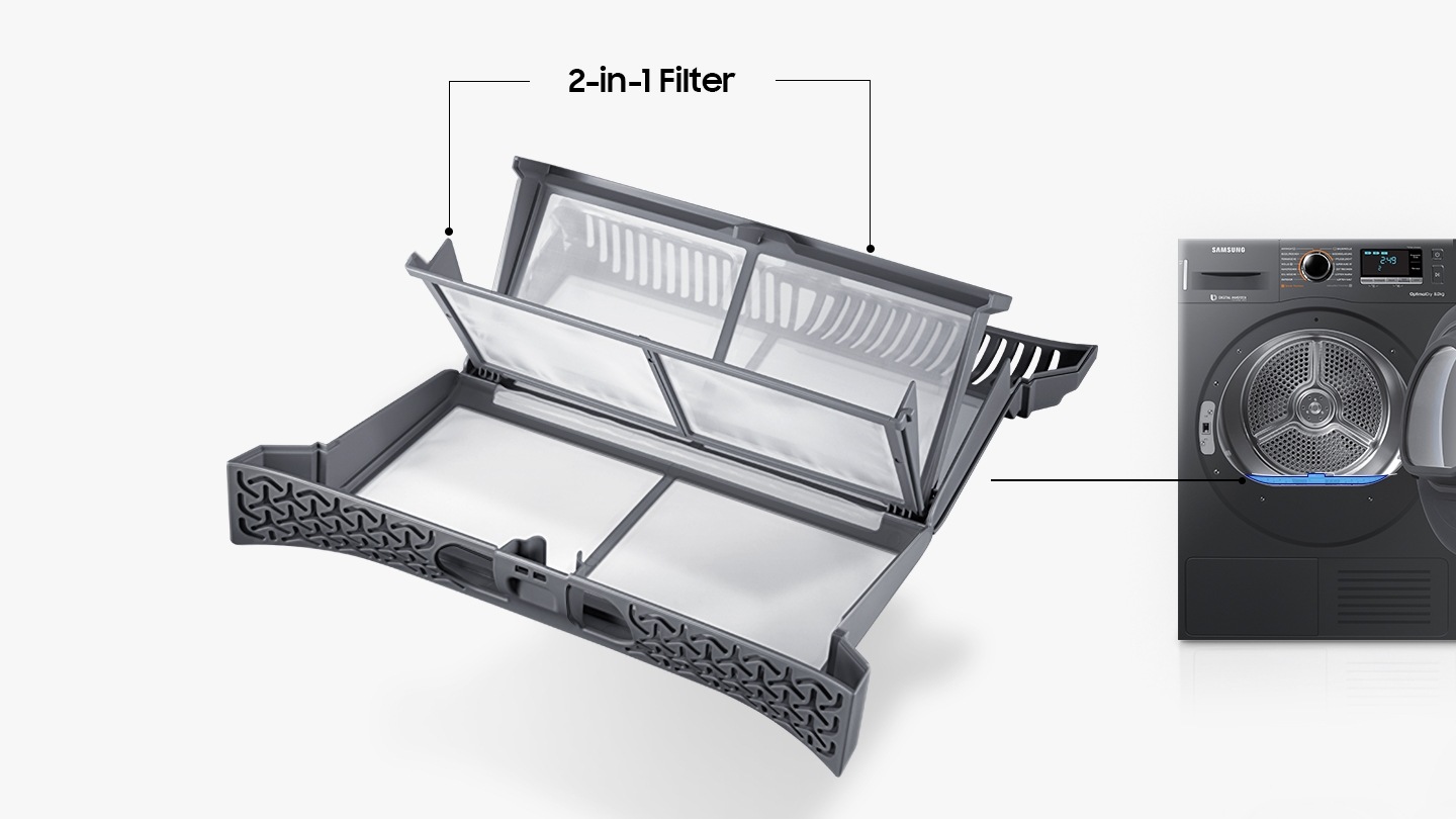 Komfort 2-in-1-Filter - Weniger Reinigungsaufwand
