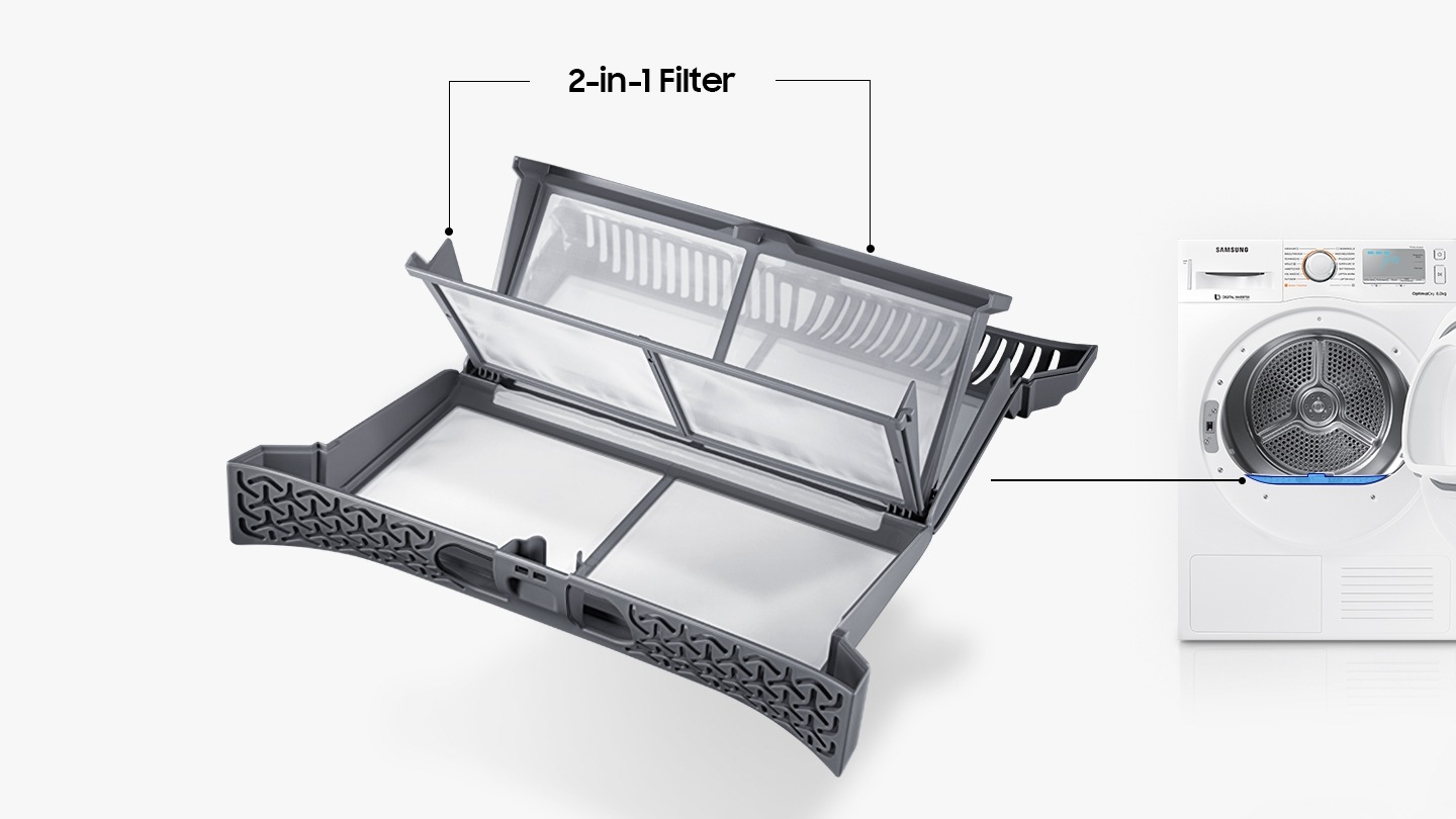 Komfort 2-in-1-Filter - Weniger Reinigungsaufwand