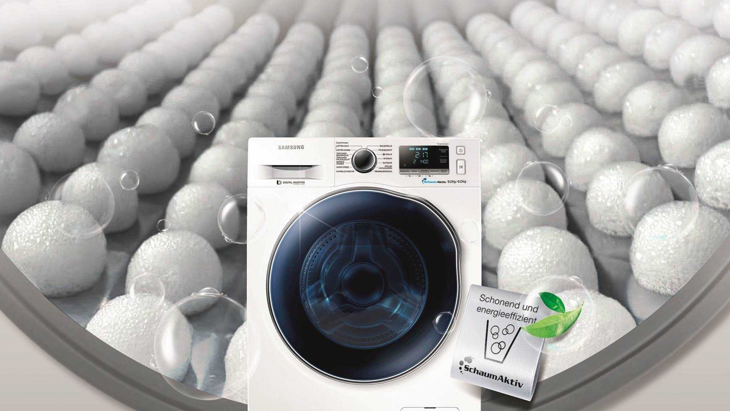 SchaumAktiv: schonend und energieeffizient waschen.