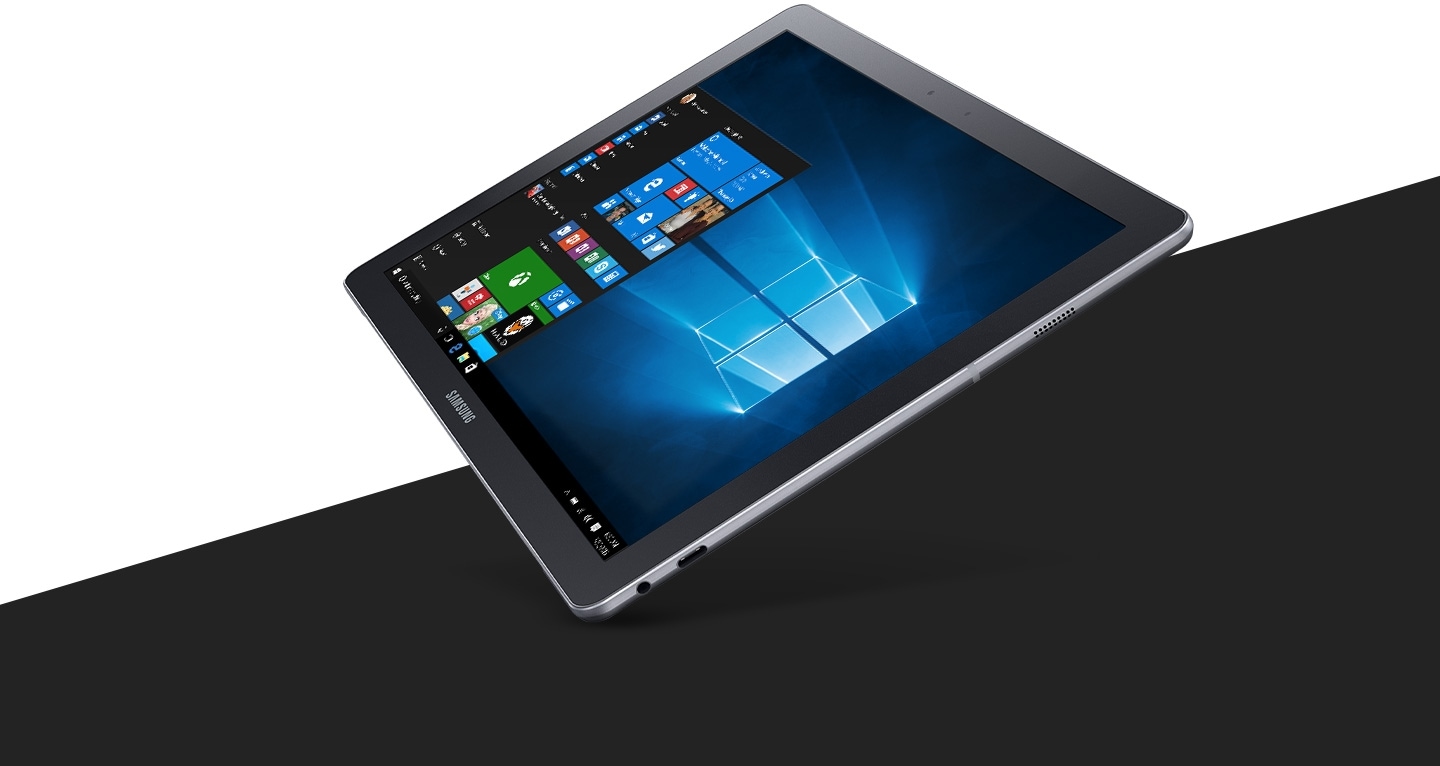 Risultati immagini per Galaxy TabPro S Ã¨ il primo prodotto Windows 10 al mondo dotato di display SUPER AMOLED. Lavorare in mobilitÃ  Ã¨ davvero comodo, grazie al display touchscreen da 12 pollici.