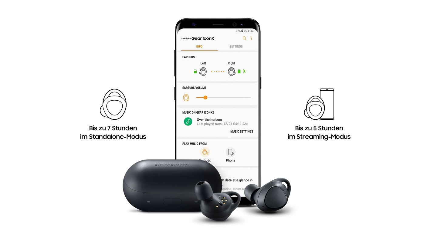 Gear IconX 2018 Black True Wireless Samsung Deutschland