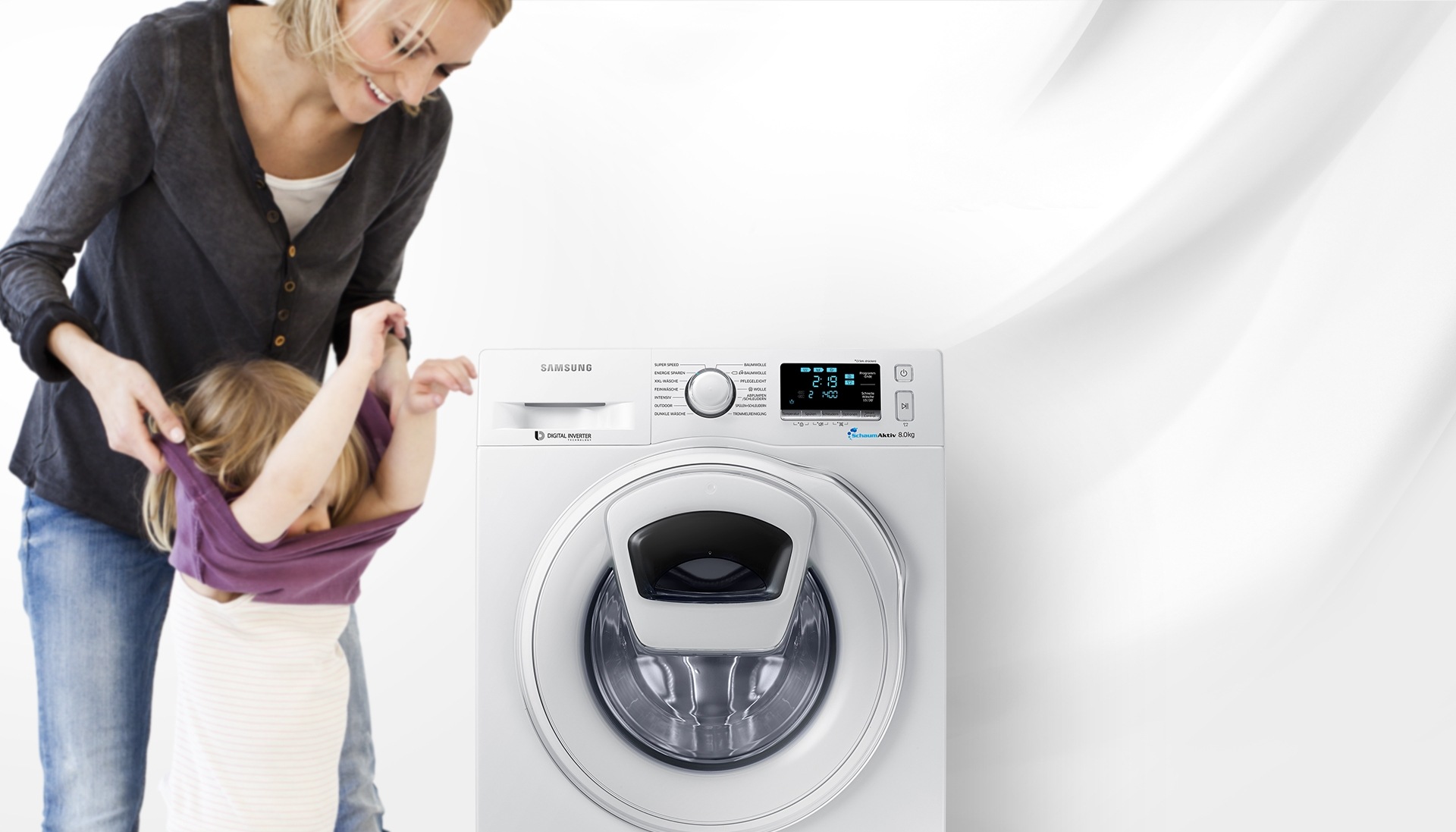 Lavatrice WW6500 che si trova nel bel mezzo di un ciclo.